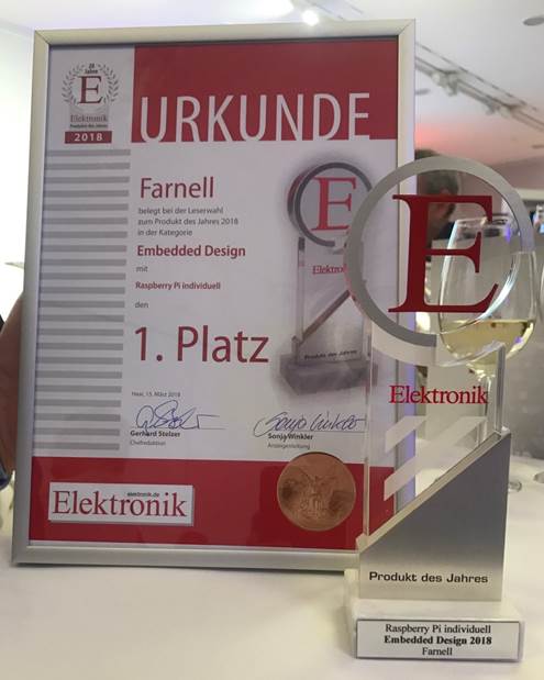 Readers of elektroniknet.de recognise Farnell element14 at “Product of the Year” awards